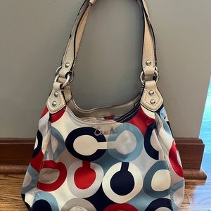 Coach Purse (Red, White and Blue)